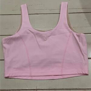 Liaison The Label Cropped Vital Tank Women’s Medium Soft Pink Removable Cups